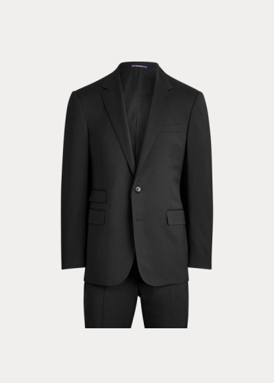 Trajes Ralph Lauren Hombre Negros - Gregory Wool Serge - XDTYE9203